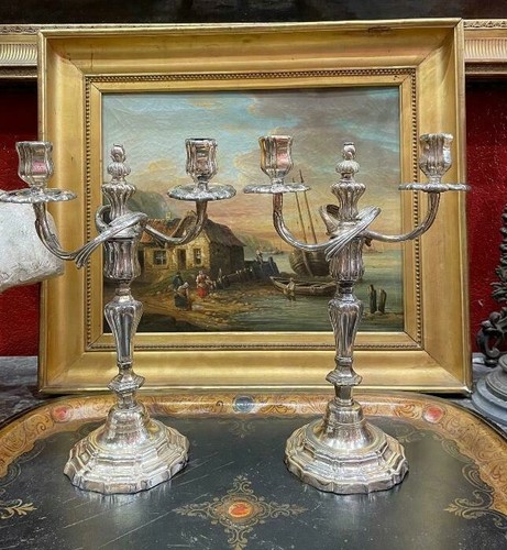 Ancienne paire chandeliers - paire,