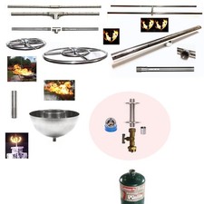 LP 0.5kg Réservoir Dk Gaz Feu Table / Bol Kit et Vie Warr 316 Inoxydable Brûleur