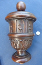 Très gros Ornement bois tourné Boule pilastre Escalier Décoration meuble 26 cm