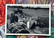 PHOTO WW2 ALLEMANDS WEHRMACHT INSPECTENT PANZER ENNEMI COMBATS ATTAQUE !