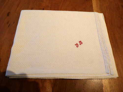 Linge ancien serviette - 1,