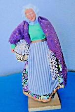 Doll Handmade Santon ancien Provence habillé femme vendeuse ail CAVASSE 24 cm