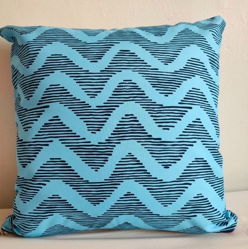 Housse coussin wax blue - coussin,