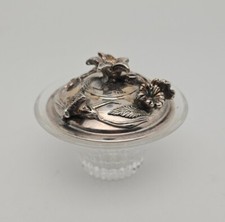 Coupe Couvercle En Argent À Décor Florale