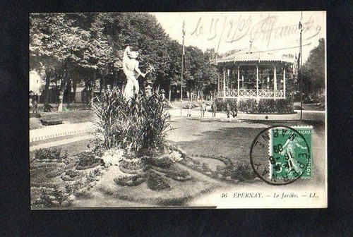 Cpa epernay le jardin - -,