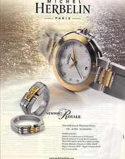 PUBLICITE ADVERTISING  2003    MICHEL HERBELIN  montre NEWPORT ROYALE