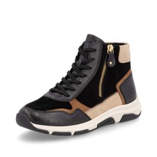 Basket montante cuir noir