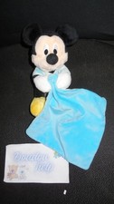 doudou peluche Mickey mouchoir bleu lune étoile luminescent DISNEY NICOTOY (2X)