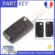 coque de clé télécommande 4 boutons compatible Peugeot 807 1007 et Citroen C8