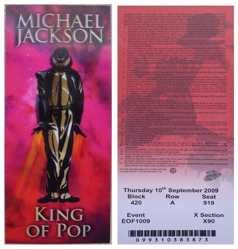 Billet concert michael jackson - billet,