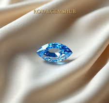 🤍0,50 Ct Naturel Certifié Couleur Bleu Marquise Taille D Grade Diamant VVS1 ...