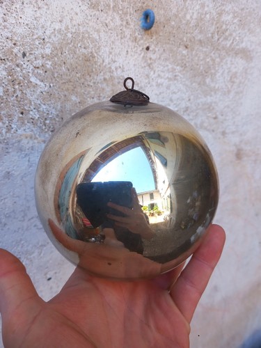 ancienne boule noel verre