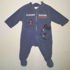 DISNEY surpyjama bébé pyjama polaire MICKEY bleu taille  1, 6 ou 12 mois NEUF