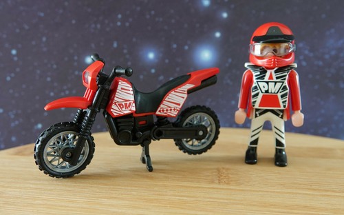 Playmobil moto trial - trial, rouge