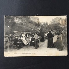 CPA Paris 75 Square Saint Pierre Nurse Nourrice Nanny 1907 Carte Ancienne