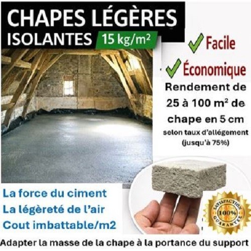 Beton leger chape allégé 25 - leger,,