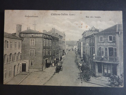 Chateau salins moselle cpa - salins,