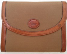 -AUTHENTIQUE portefeuille/porte-monnaie LANCEL Paris toile/cuir   vintage 60's