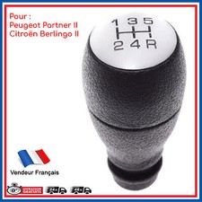 POMMEAU LEVIER VITESSE 5 VITESSES GRIS CLAIR POUR BERLINGO PARTNER 2 DEPUIS 2002