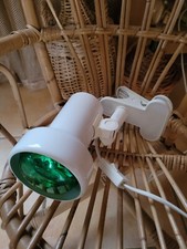 PETITE LAMPE A PINCE BLANCHE SPOT ÉCLAIRAGE VERT VINTAGE 