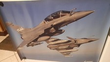 AVION DE CHASSE RAFALE POSTER  état NEUF de MARCEL DASSAULT AVIATION 79 X 60 CM