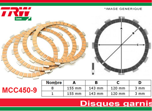 Disque garnis embrayage - disque, d'embrayage