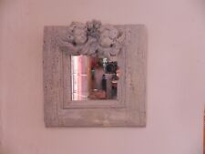 Miroir en plâtre à décor d'angelots d'ange 