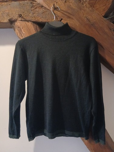 Pull laine noire col - pull,