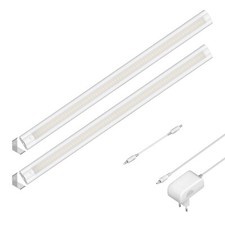 Luminaire d'agencement LED SIRIS blanc mat montage en angle plat chaque 50cm