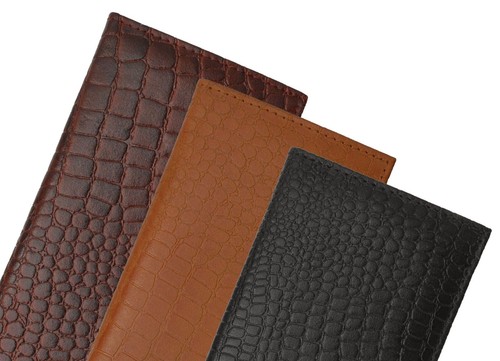 Véritable cuir porte chèques - cuir, porte-chèques
