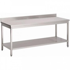 Table inox avec étagère
