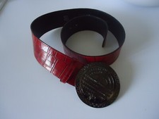 CEINTURE    LUISA CERANO   cuir rouge taille 36 ITALY