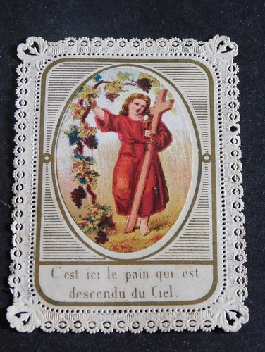 Ancienne image pieuse dentelle - ancienne,