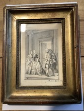 Dessin original Jean Michel MOREAU dit MOREAU Le Jeune.