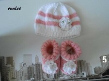 bonnet chaussons bébé fille