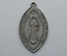 Antique Religious Large Pendant. Saint Virgin Mary. Pope Pie IX Pape Pius. Medal