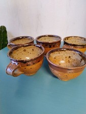 5 Grandes tasses en grès de