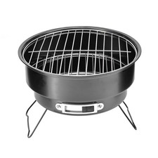 Barbecue rond portable de 25 cm avec poignée pour extérieur, maison, cuisine,...