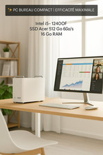 PC Compact Bureautique – Intel i5-12400F / ACER 512 Go SSD / 16 Go RAM