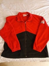 Vintage Marlboro Unlimited Full Zip Up Red Black Sweater Jacket XXL Fleece Vtg 