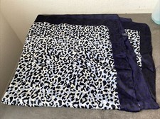 Ancien Foulard Carré Soie Caroll Paris Bleu 