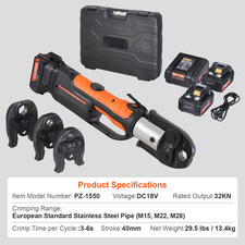 Pince À Sertir Hydraulique Sans Fil Uimoso 32Kn Tuyau Pince À Sertir M15 M22 M28
