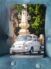 Plaque métal Fiat 500