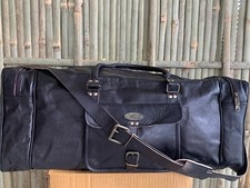 Véritable Sac De Voyage En Cuir De Chèvre Vintage Avec Plusieurs Compartiments
