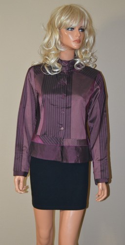 Chemise chemisier rayé violet