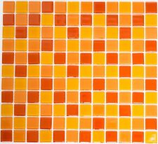 Mosaïque Orange Jaune Rouge