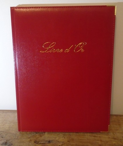 Livre rouge vide - d'or,