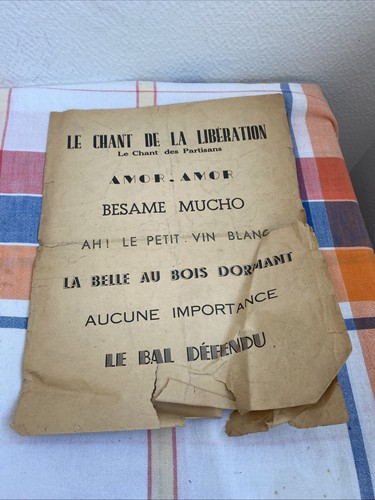 Ancienne partition chanson - ancienne,