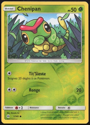 Carte pokémon chenipan 149 - chenipan, 1/149