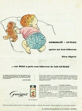 publicité Advertising 0921 1960   Guigoz lait poudre bébé  sommeil